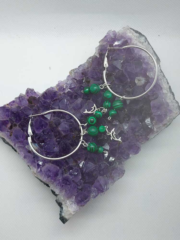 Boucles dauphin - Malachite